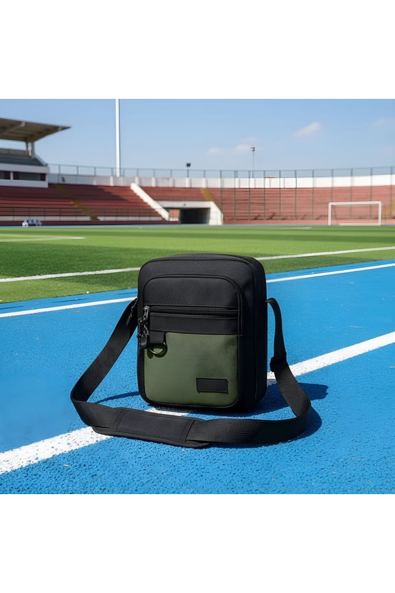 2026 New Men'S Shoulder Bag Nylon Large Capacity Messenger Bag Crossbody Purse Waterproof Lightweight for Travel Work Outdoor Cross Body Bag Mens (Green)