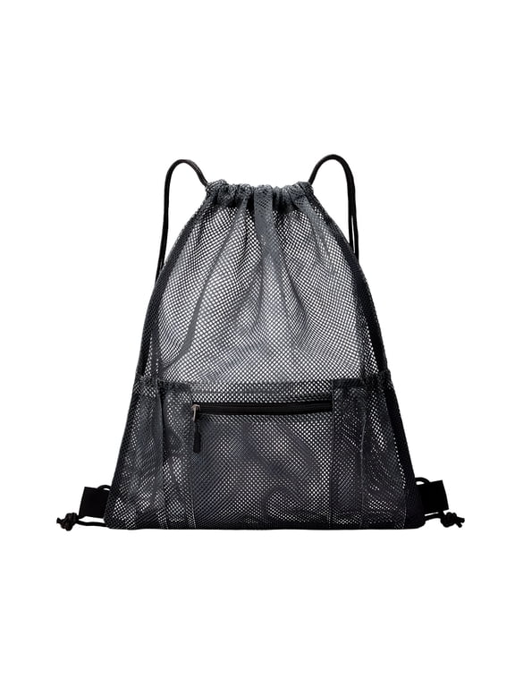 2026 New Mesh Drawstring Backpack Gym Bag with Shoes Compartment for Soccer, Basketball, Swim, Water-Resistant String Backpack Beach Cinch for Women Men