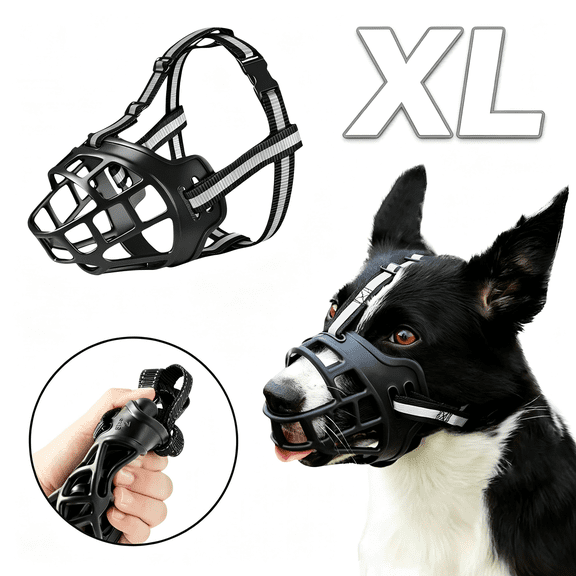 GASTROPOD 2026 New Mesh Muzzle, Barking Muzzle, Dog Anti-Bite Muzzle, Black, Size Xl (Recommended for 70 - 110 Lbs) - Suitable for Big and Energetic Dogs