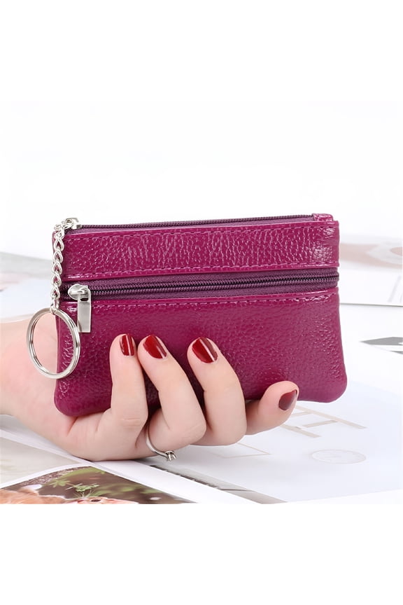 2026 New Mini Coin Purse Women Change Purses Kids Coin Pocket Wallets Card Holder Zipper Pouch (Purple) for Everyday Carry,Travel,Organization,Keeping Coins,Cards,And Small Items Secure.