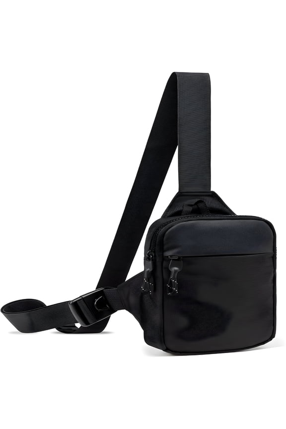2026 New Mini Sling Bag for Men Women, Waterproof Utility Crossbody Backpack Chest Bag for Hiking Travel Sports Running for Cycling,Commuting,Travel,Work,Outdoors Sling Bag Crossbody-Black