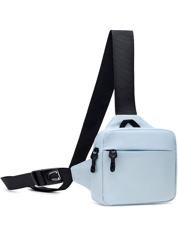 2026 New Mini Sling Bag for Men Women, Waterproof Utility Crossbody Backpack Chest Bag for Hiking Travel Sports Running-Light Blue