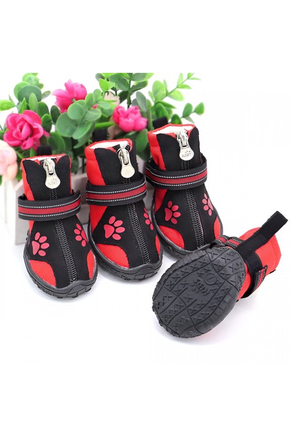 2026 New Pet Artist Protective Dog Boots Anti Slip Fleece Waterproof Small Large Pet Rain Snow Shoes Boots for Dogs in Snow