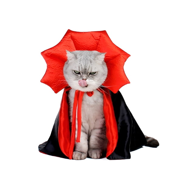 GASTROPOD 2026 New Pet Cape Costumes Cat Cosplay, Vampire Cloak, Pet Cosplay Costumes for Small Cats Funny Holiday Clothes for Black Halloween Night Zombie Party Easter Gift