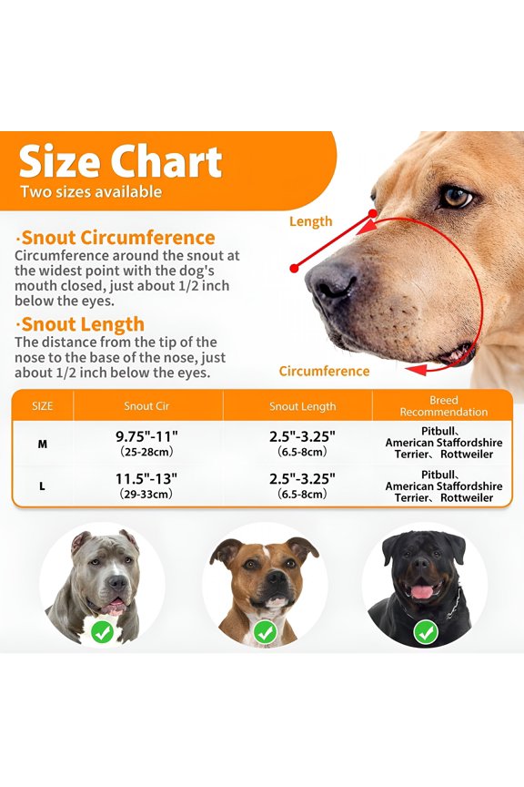 2026 New Pitbull Muzzle for Large Medium Sized Dogs to Prevent Biting Scavenging, Basket Muzzle for Rottweiler Staffordshire Terrier in Grooming Training