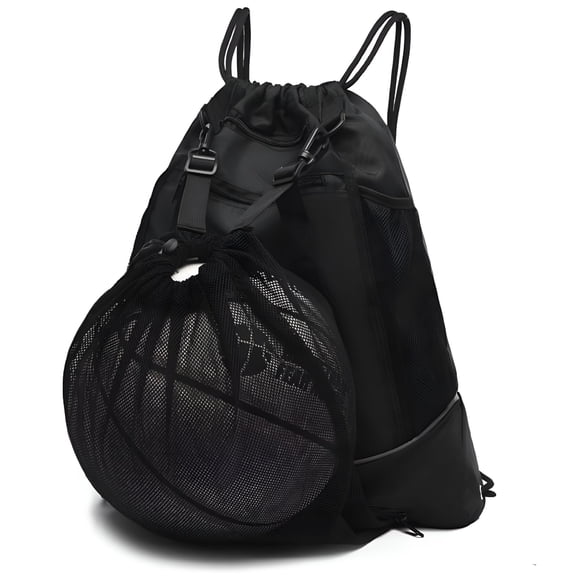 GASTROPOD 2026 New Portable Drawstring Basketball Backpack Mesh Bag Football Soccer Volleyball Ball Storage Bags Outdoor Sports Traveling Gym Yoga