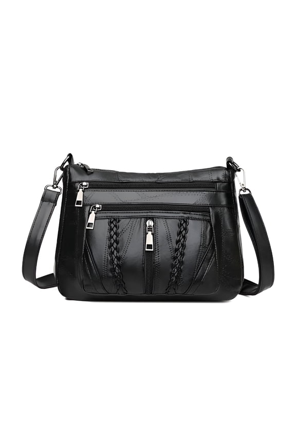 2026 New Purses for Women Pocketbooks Soft Pu Leather Ladies Crossbody Purse Multi Pocket Shoulder Bag Black Crossbody Bags for Women