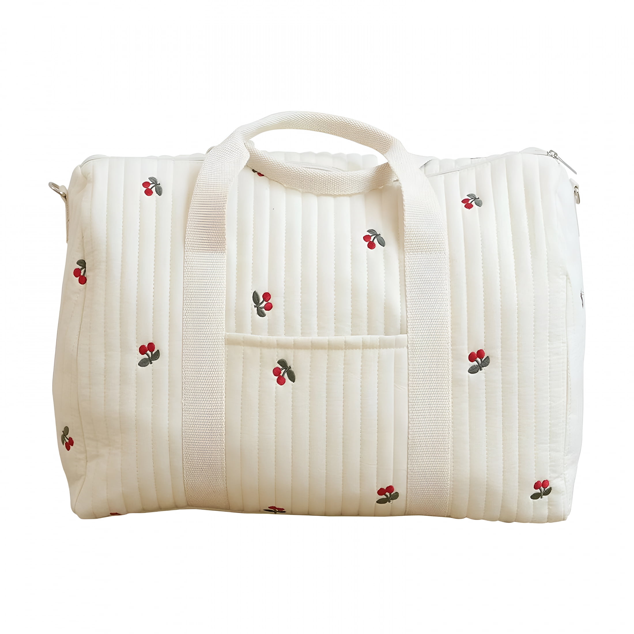 GASTROPOD 2026 New Quilted Duffle Bag for Women Large Capacity Weekender Travel Bag Cute Floral Cotton Diaper Tote Bag Mommy Hospital Maternity Nurse Handbag Lightweight Nappy Changing Bag