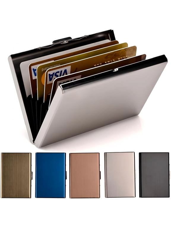 2026 New Rfid Credit Card Holder Metal Wallet Stainless Steel Credit Card Protector Case for Men Or Women for Travel, Work, Shopping, Daily Use