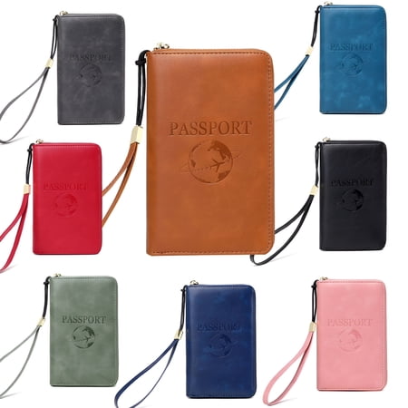 GASTROPOD 2026 New Rfid Passport Wallet with Rfid Blocking Travel Document Holder Zipper Passport Bag Small Passport Wallet Passport Pouch Travel Essentials Document Holder for Traveling for Shopping