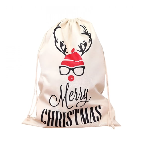GASTROPOD 2026 New Santa Sacks Christmas Canvas Burlap Gift Bags Personalized Storage with Drawstring for Extra Large Xmas Stuffers Presents Bags,Party Favor Decorations,Extra Large Christmas Bags