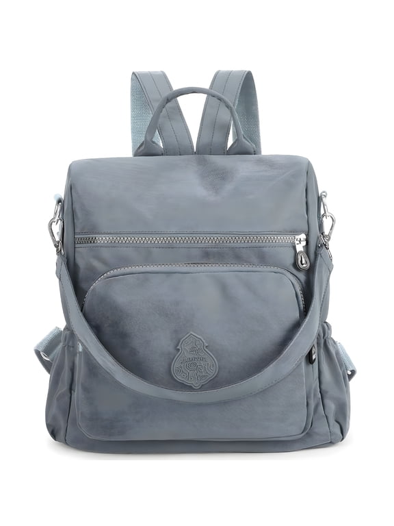2026 New Small Nylon Travel Backpack Purse Waterproof Shoulder Bag Casual Lightweight Daypack for Women Womens Backpack Purse (Gray)