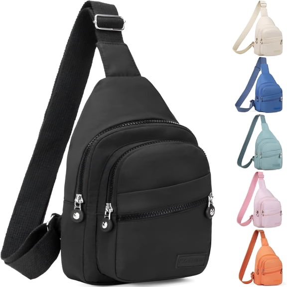 GASTROPOD 2026 New Small Sling Backpack Crossbody Sling Bag for Women, Chest Bag Daypack Fanny Pack Cross Body Bag for Outdoors Hiking Traveling for Travel, Hiking, Cycling, Casual, Daily Use - Black