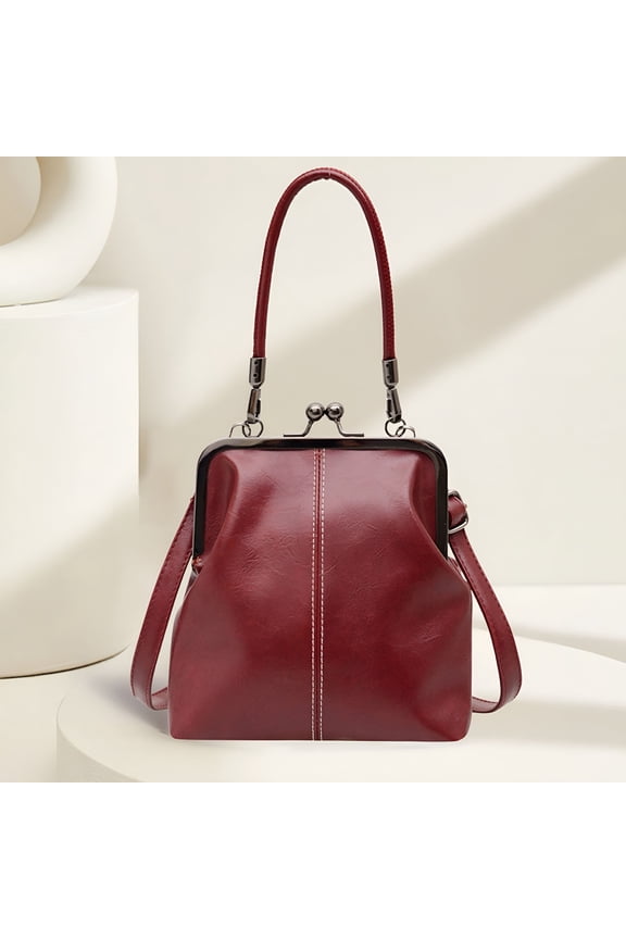 2026 New Soft Faux Leather Crossbody Bag Womens Shoulder Purse Lightweight Handbag Compact Everyday Carry Minimalist Design Small Capacity Boho Style Bag Wine Red Pu Textured Handbag Wine