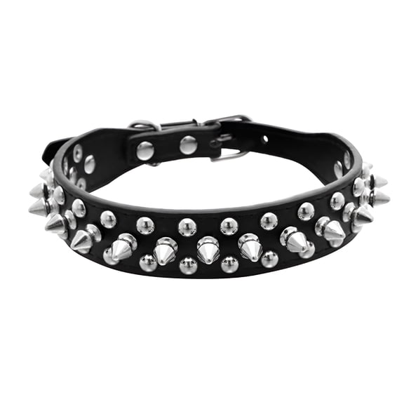 GASTROPOD 2026 New Spiked Dog Collar Soft Leather Funny Rivet Spike Studded Puppy Collar Adjustable Outdoor Pet Dog Collar for Small Medium Large Dogs Cats Chihuahua Bull Dog Collars