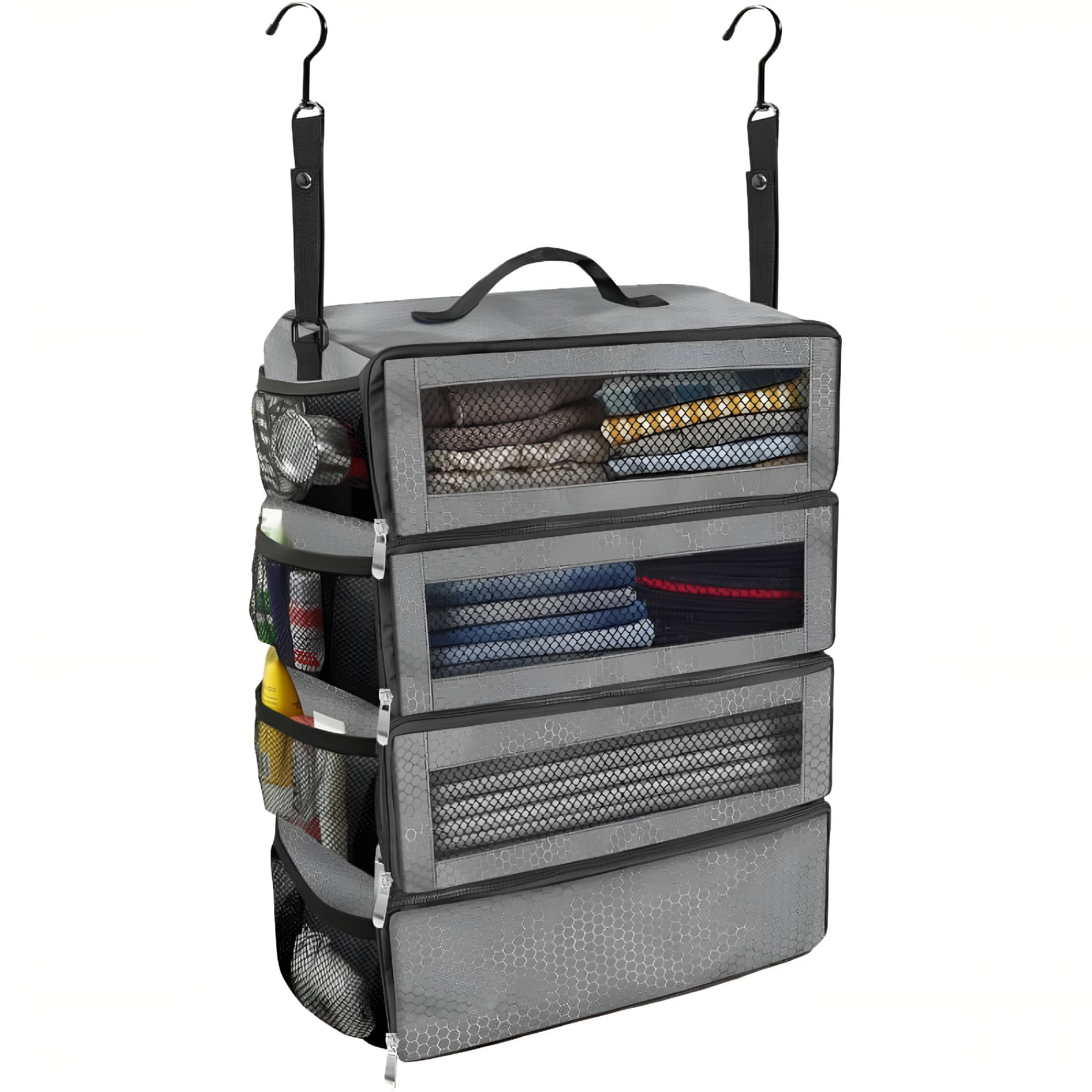 GASTROPOD 2026 New Suitcase Organizer,Travel Luggage Organizer Portable Hanging Travel Shelves Collapsible Hanging Packing Cubes for Carry-On Suitcase,For Travel,Business Trip,Vacation,Weekend Trip