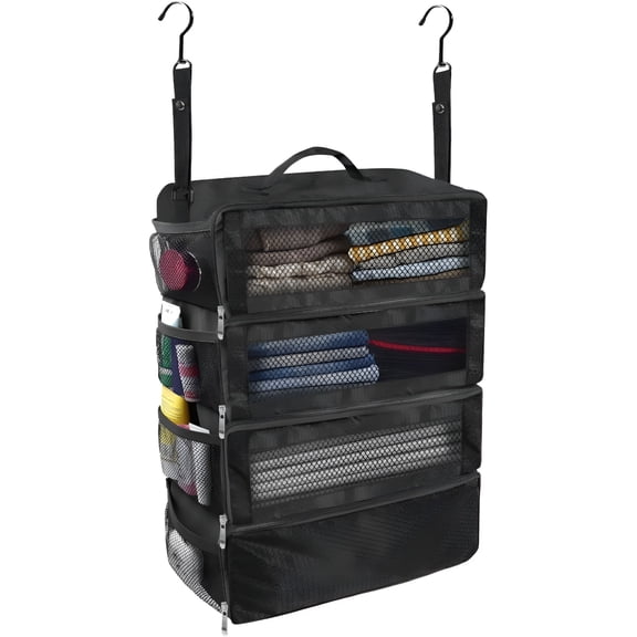 GASTROPOD 2026 New Suitcase Organizer, Travel Luggage Organizer Portable Hanging Travel Shelves Collapsible Hanging Packing Cubes for Carry on Suitcase