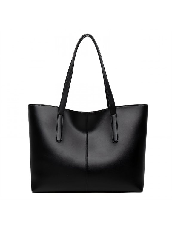 2026 New Tote Bag for Women,Custom Shiny Hardware Leather Tote Bag for Women,Neat Item Organization Womens Work Bag,Black for Work, Office, Business Meetings, Daily Use, Travel, Shopping