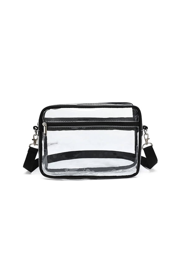 2026 New Tote Bag for Women Large Capacity Shopping Bag Clear Bags Portable and Waterproof Crossbody Bags for Women Black 12215Cm for Shopping Travel Daily Use Gym Beach