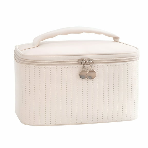 GASTROPOD 2026 New Travel Makeup Bag, Large Capacity Cosmetic Bag, Portable Leather Waterproof Toiletry Bag for Women with Handle and Divider Makeup Organizer Bag