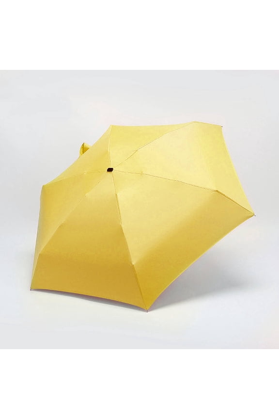 2026 New Umbrellas for Rain Foldable Design Travel Umbrella Uv Protection Compact Umbrella 87X49Cm Yellow for Travel Daily Commutes Outdoor Events Rainy Days Sun Protection Portability