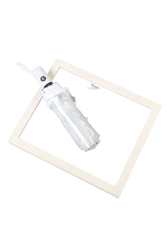 2026 New Umbrellas for Rain Transparent Foldable Clear Umbrella One Touch Automatic Open Windproof Umbrella 98X59Cm White for Rainy Days Outdoor Activities Commuting Travel Easy Storage