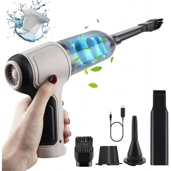 GASTROPOD 2026 New Vacuum Cleaners for Home Powerful Suction Handheld Vacuum Cleaner Portable Carpet Cleaner Ergonomic Handle Multiple Accessories Cordless Vacuum Cleaner 25X18X10Cm,Gray
