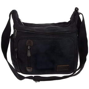 GASTROPOD 2026 New Vintage Canvas Messenger Bag for Men and Laptop Satchel for Work, School, Travel, Casual, Business (Black)