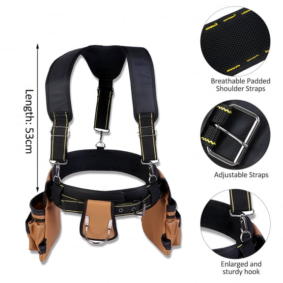GASTROPOD 2026 New Waist Bag,With Adjustable Tool Pouch and Waist Support,Ideal Tool Vest for Construction, Carpentry, Diy Projects, Home Repairs, Tool Organization, Gardening, Workshops