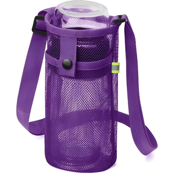 GASTROPOD 2026 New Water Bottle Bag with Strap,Mesh Water Bottle Holder Crossbody Water Bottle Sling Bag Adjustable Strap,Lightweight Water Bottle Carrier for Walking Sports Hiking Camping,1 Pcs