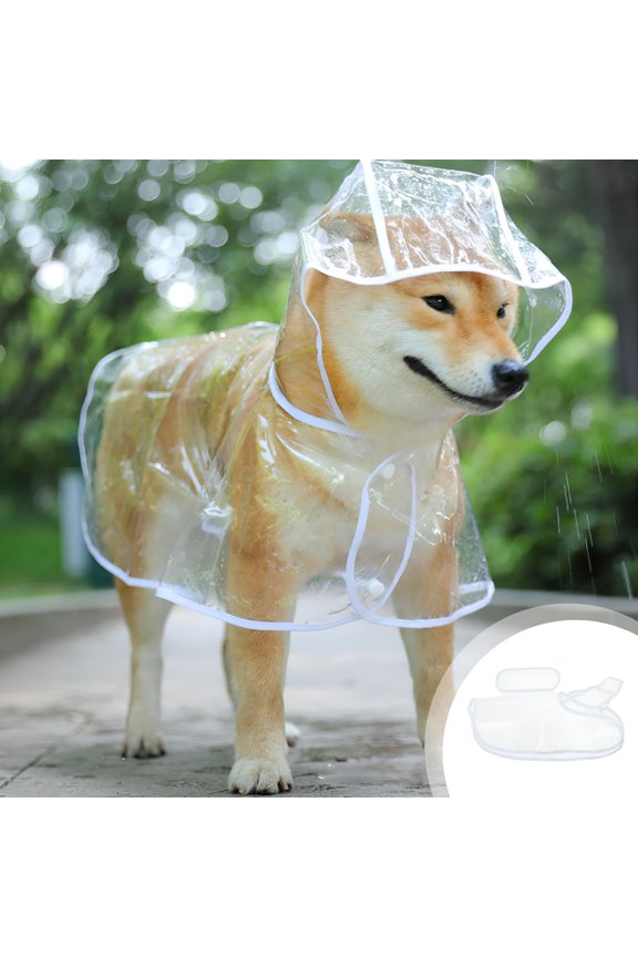 2026 New Waterproof Dog Raincoat,Breathable Reflective Dog Rain Jacket with Adjustable Straps for Small Medium Large Dogs,Lightweight Pvc Pet Raincoat for Outdoor Walking,6 Sizes