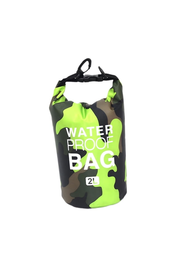 2026 New Waterproof Heavy Duty Storage Sack Keeps Gear Dry Shoulder Bag Lightweight 2L for Rafting, Canoe, Boating, Kayaking, Camping, Hiking Green