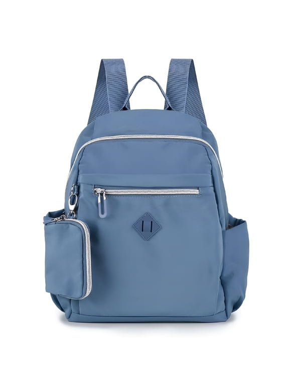 2026 New Waterproof Nylon Travel Backpack for Women Casual Shoulder Bag Lightweight Small Daypack Purse for Adult Hiking Camping Cycling, Blue