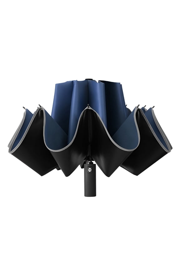 2026 New Windproof Travel Umbrella,Wind Resistant Compact Travel Folding Umbrellas,Auto Open Close Strong Wind Proof Rain Proof with 10 Ribs Foldable Reverse Rain Umbrella,Dark Blue