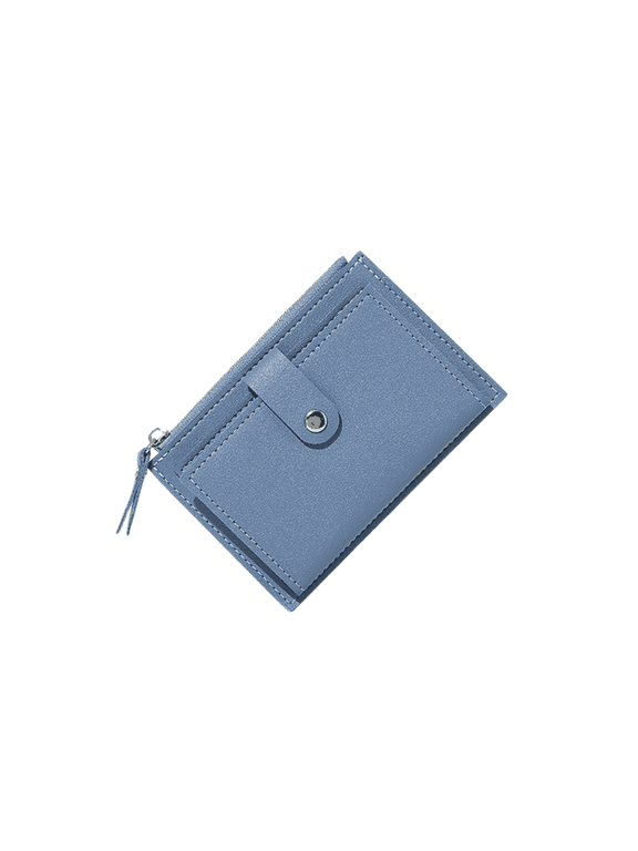 2026 New Women'S Wallet Minimalist Pure Color Pvc Card Holder Compact Small Purses with Secure Zipper Compartment for Everyday Essentials for Daily Use Travel Shopping Work Dating