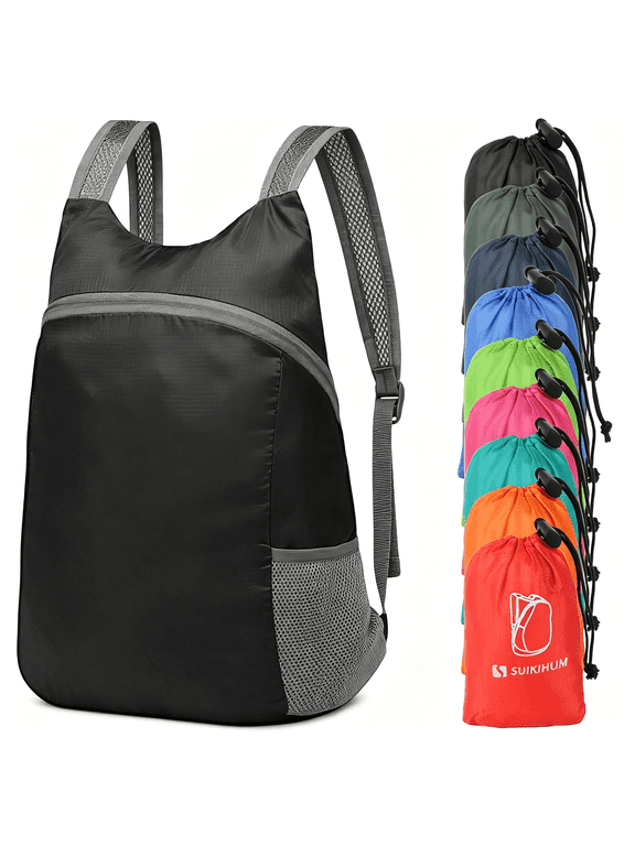 20L Ultra Hiking-Daypack Lightweight Foldable Travel Packable Backpack for Camping Cycling Outdoor,Black