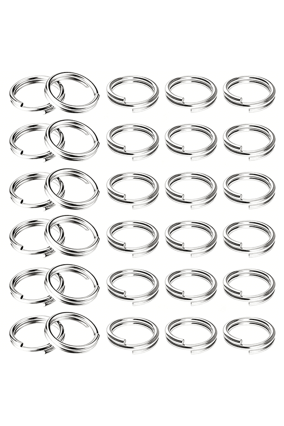 250 Pcs Split Ring, Small Key Rings Bulk Split Keychain Rings Diy Craft Metal Keychain Connector Accessories (10Mm) Small Key Rings