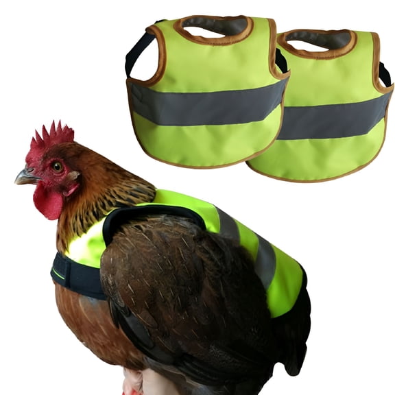 GASTROPOD 2Pcs Breathable Pet Chicken Poultry Hen Saddle for Chicken Goose Yellow