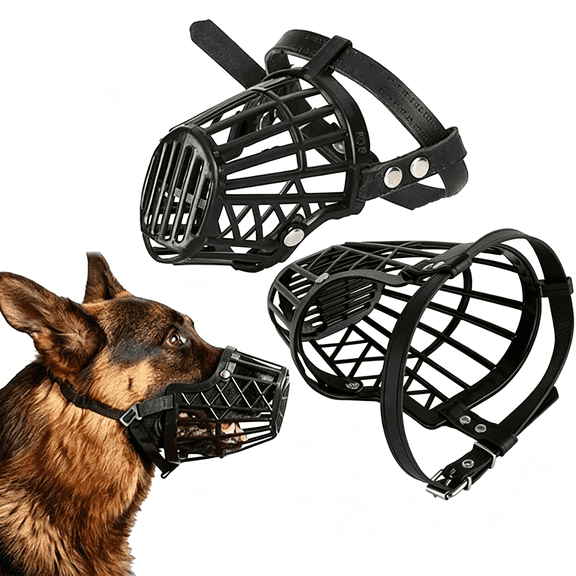 GASTROPOD 2Pcs Dog Muzzle, Breathable Basket Muzzles for Small, Medium, Large Dogs, Stop Biting, Barking and Chewing, for Aggressive Dogs, Basket Muzzle for Dogs