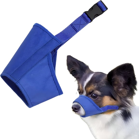 GASTROPOD 2Pcs Dog Muzzle, Soft Anti-Biting Barking Chewing Muzzle, Breathable Waterproof Adjustable Muzzle for Small Medium Dogs, Blue