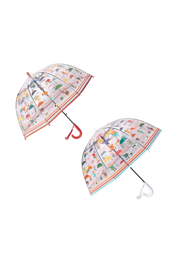 MISSMILE 2Pcs Kids Umbrella,Colorful Design Umbrella,Convenient and Fun Toddler Umbrella,Style1