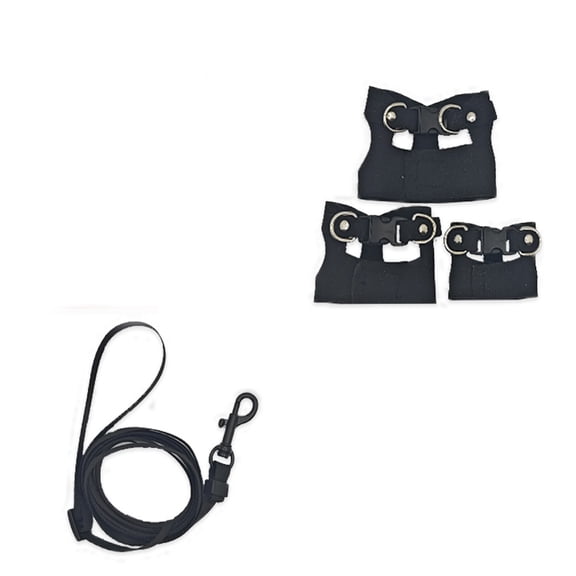 GASTROPOD 3 Pack Bearded Dragon Leash and Harness Set 3 Size Adjustable Lizard Harness Bearded Dragon Outfits for Reptile Small Animals Training Walking, Easy to Put on and Take Off (Brown)