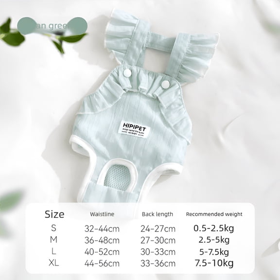 GASTROPOD 3 Pack Pet Diaper Pants for Female Dogs-Heat Cycle Sanitary Protection Breathable Striped Jacquard