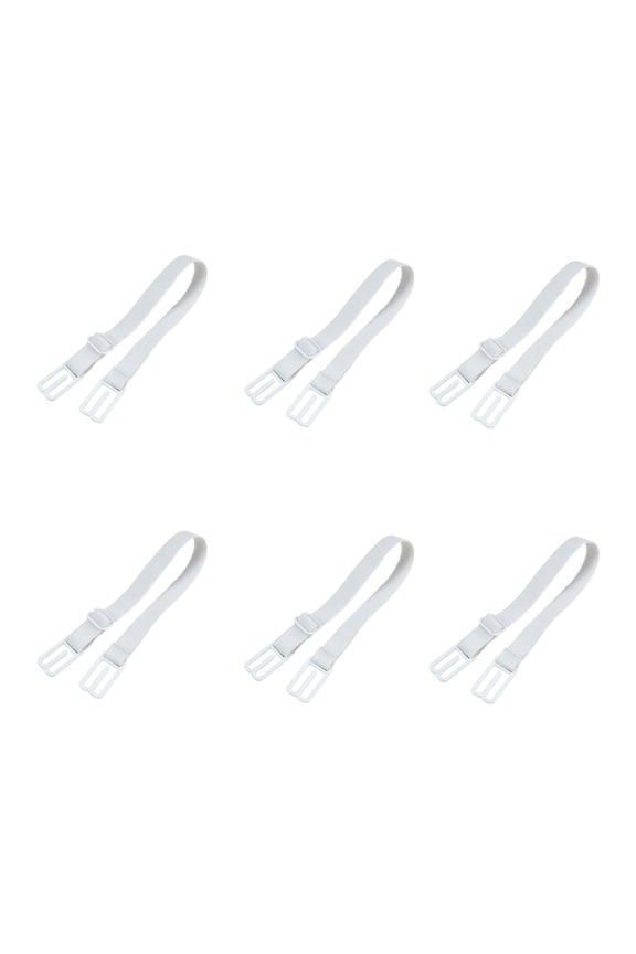 3 Pairs Bra Strap Clips Holder,Soft and Flexible Clear Bra Straps Adjustable,Anti-Slip Clips Bra Straps Holder,White