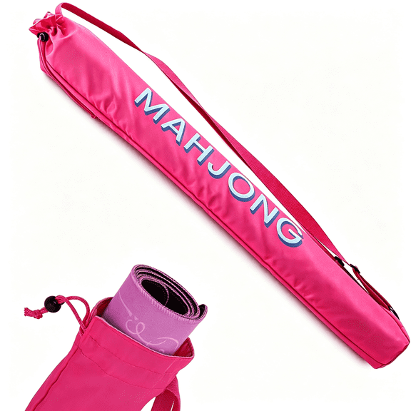 GASTROPOD 35"Mahjong Mat Bag, Portable Carrying Case with Double Shoulder Straps, Lightweight Waterproof Outdoor Carrying Bag for Mahjong Mats, Bag Only, Pink