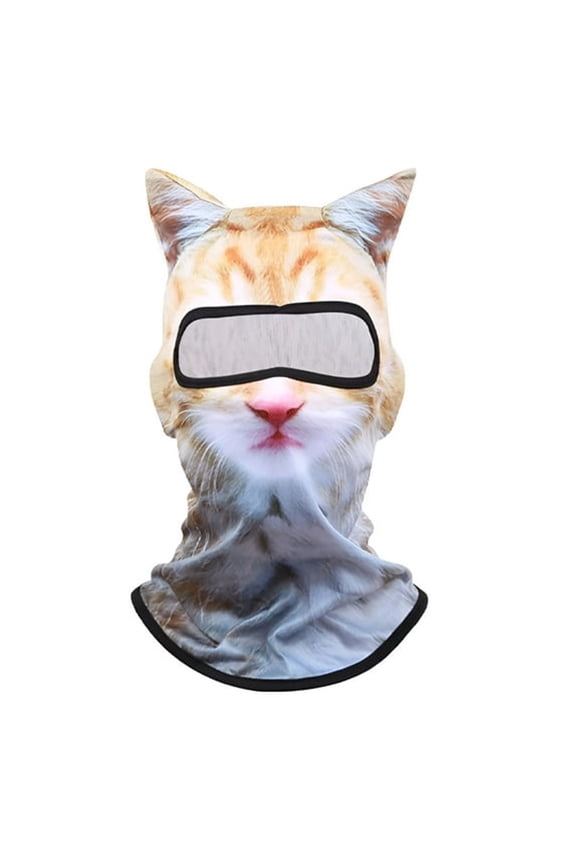 3D Cat Ski Balaclava Face Mask with Ears, Cat Ski Mask with Ears for Skiing, Snowboarding, Cycling, Outdoor