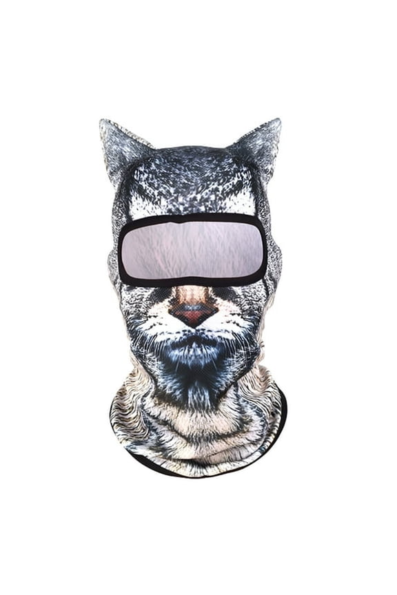 3D Cat Ski Face Mask with Ears Animal Ski Face Mask for Outdoor Activities Cycling Skiing Cat Masks