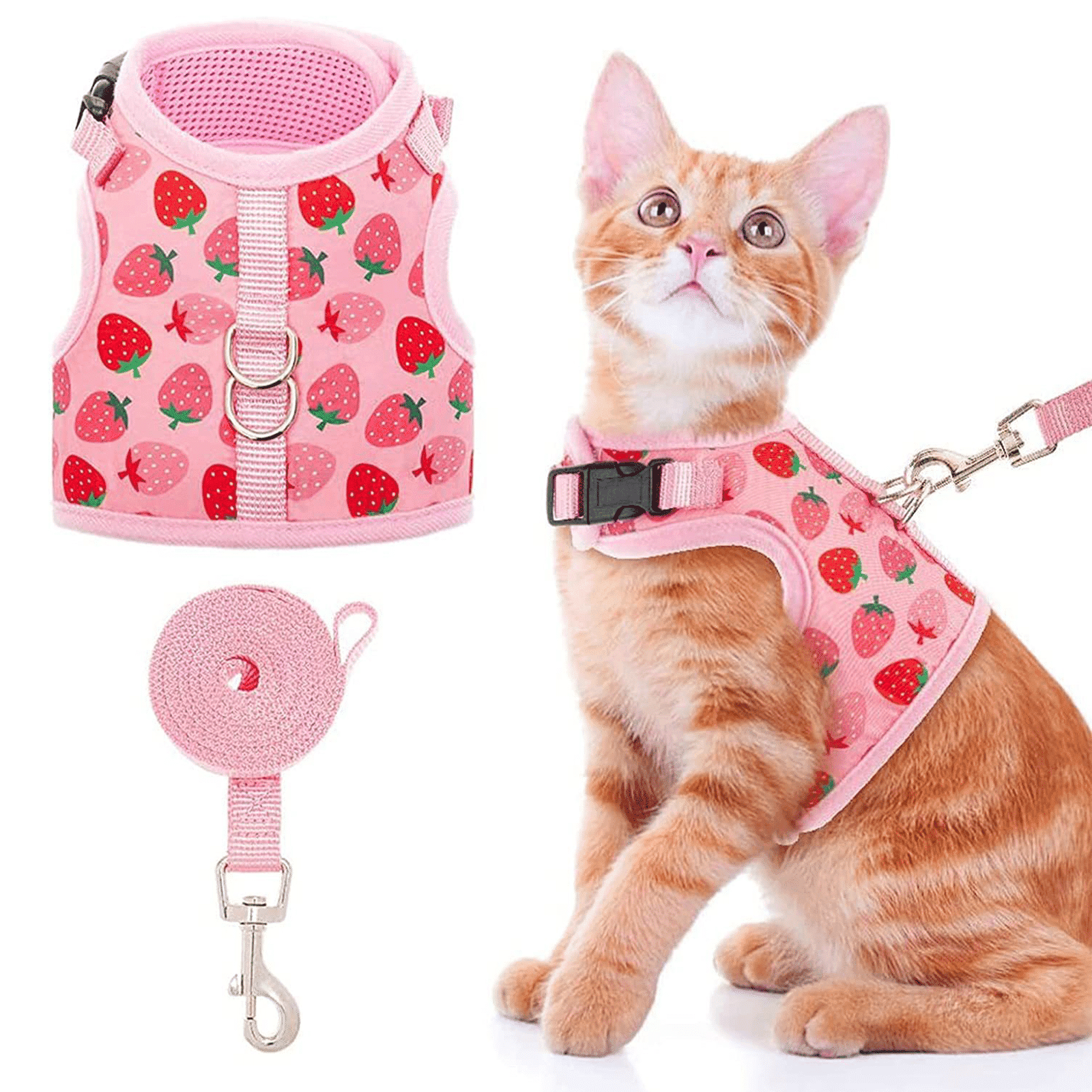 GASTROPOD 3Pcs Cat Harness Comfortable Design Reflective Adjustable ...