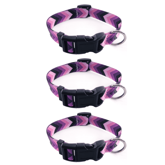 GASTROPOD 3Pcs Dog Collar,Versatile Nylon Dog Collar for Small Dogs,Chic Dog Training Collar with Anti-Rust Metal D-Ring