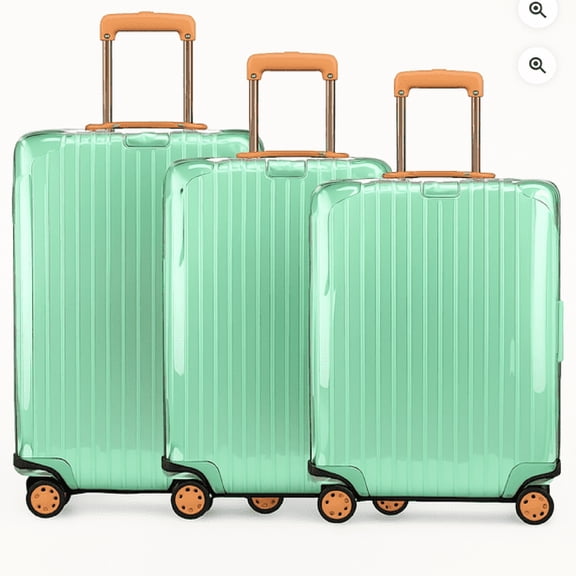 GASTROPOD 3Pcs Luggage Covers Waterproof Pvc Suitcase Cover Dustproof Clear Luggage Protector 3 Sizes 20+24+28 Inch Reusable Suitcase Dust Cover